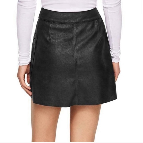 Free People Faux Leather Mini Skirt - Picture 3 of 11